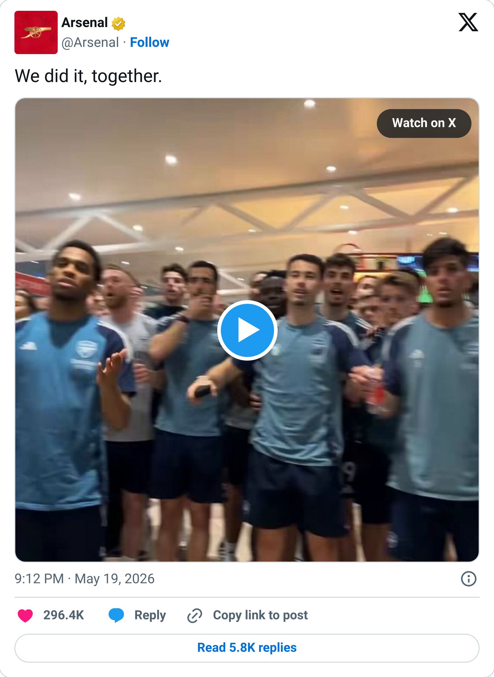 Tweet screenshot