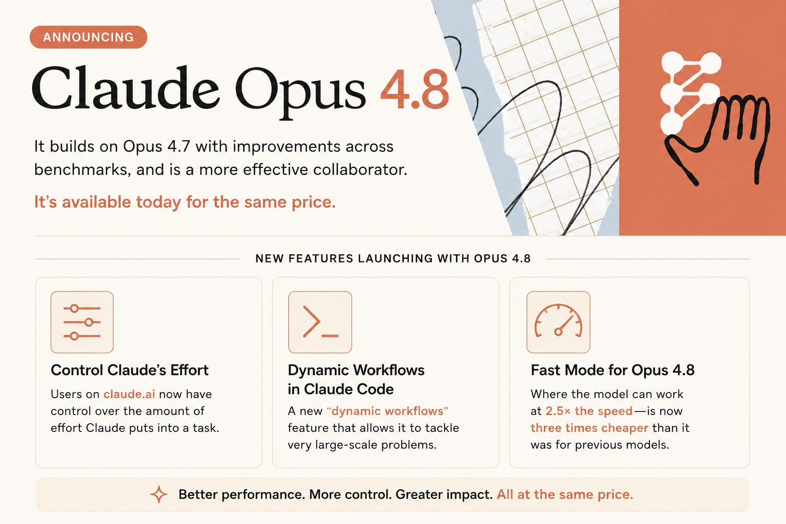 Anthropic announcing Claude Opus 4.8
