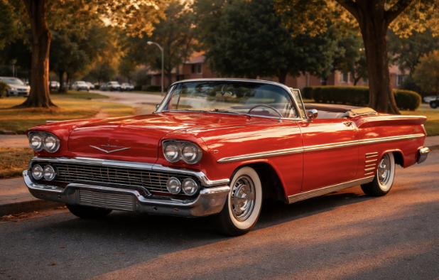 1958 Chevrolet Impala Convertible in Rio Red