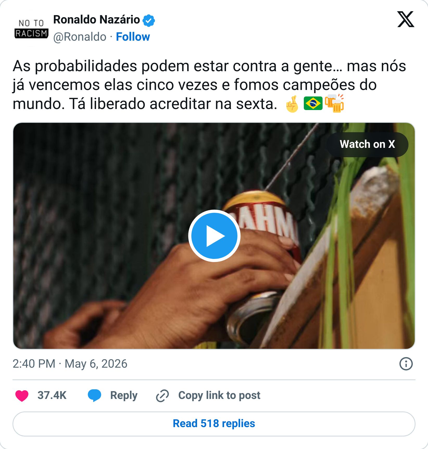 Tweet screenshot