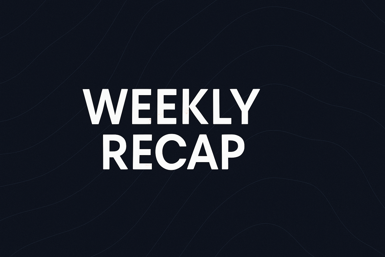 Saturday Rrecap Image Saturday Recap #30