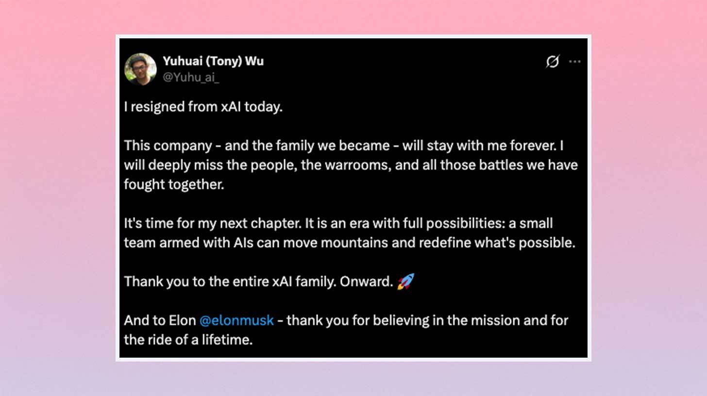 xAI's co-founder exodus continues