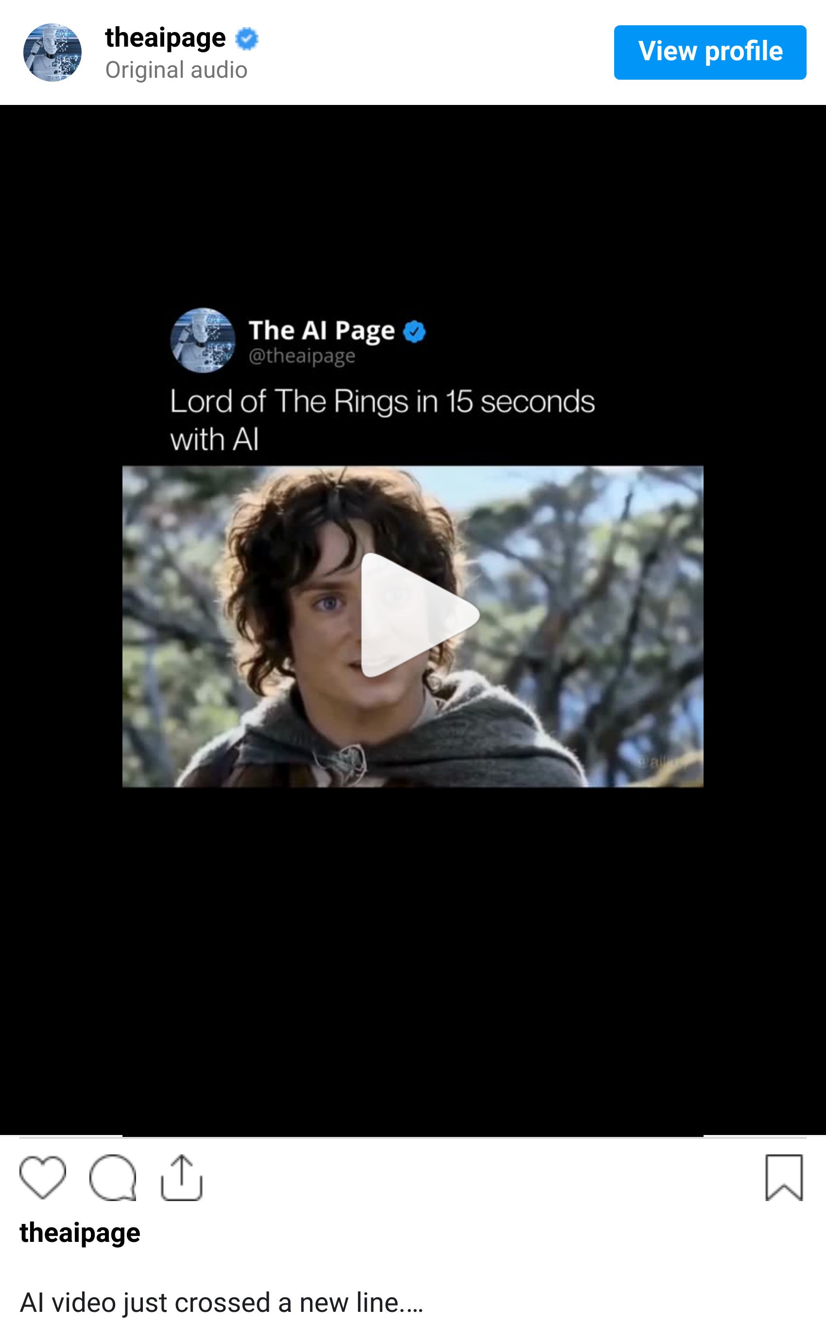 Instagram reel screenshot