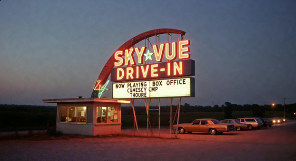 Skyvue Drive-In on Columbia Highway, 1979