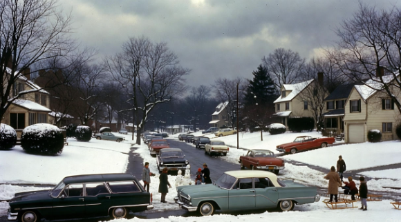 Winter on Leabrook Lane, Princeton, 1963