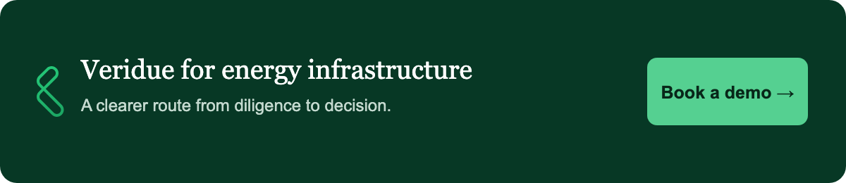 Veridue for energy infrastructure: Book a demo