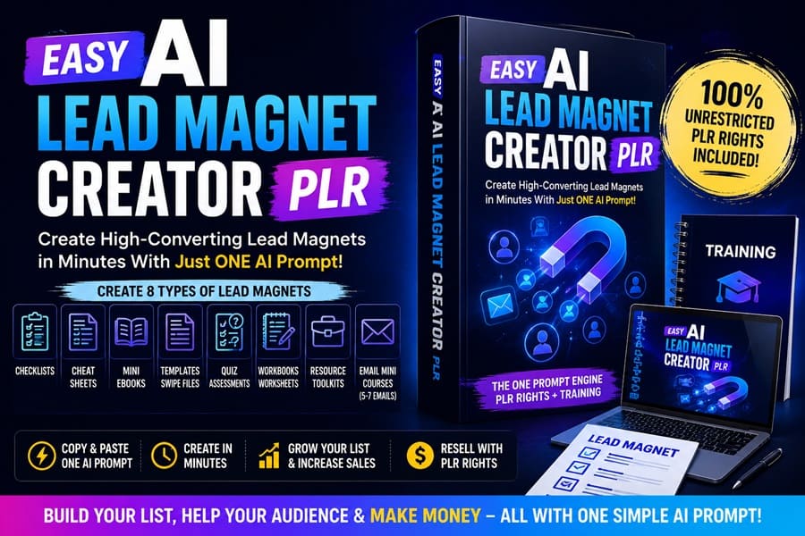 Easy AI Lead Magnet Creator PLR Review 2026 + Bonuses