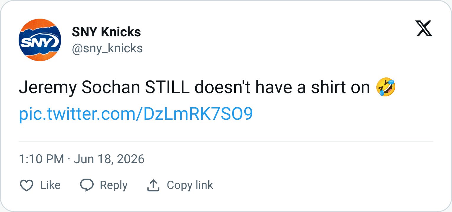 Tweet screenshot