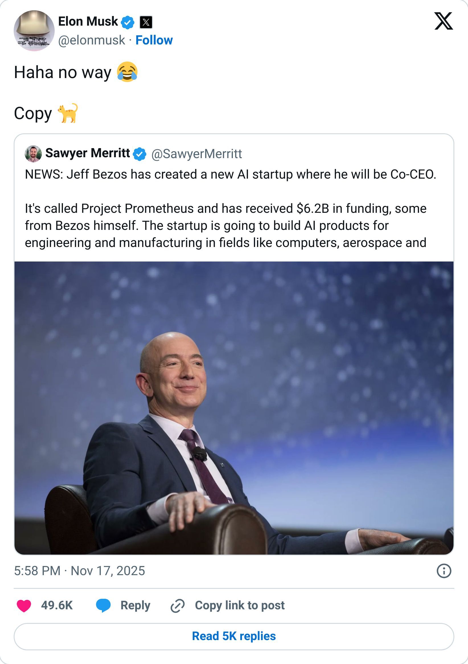 Tweet screenshot