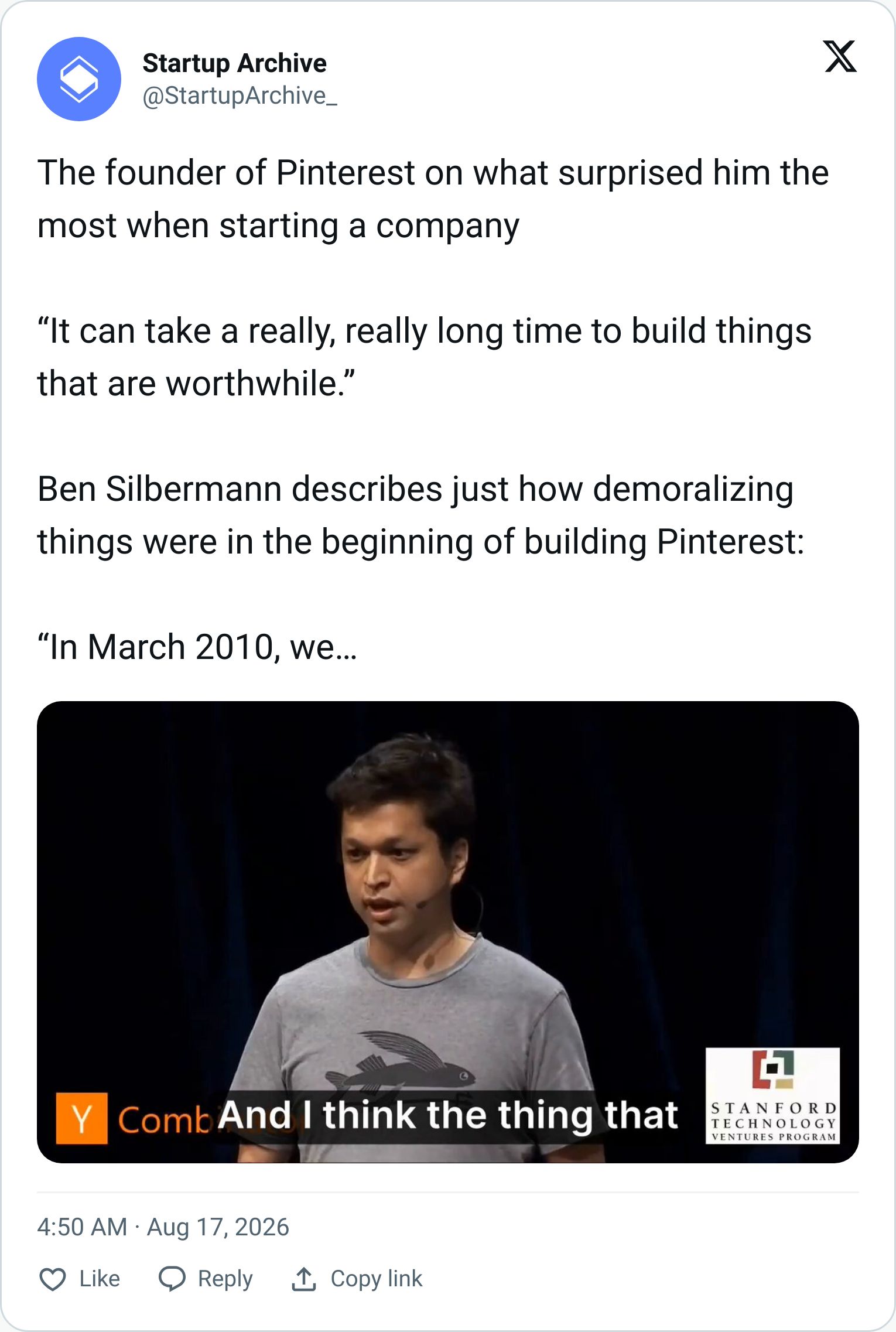 Tweet screenshot