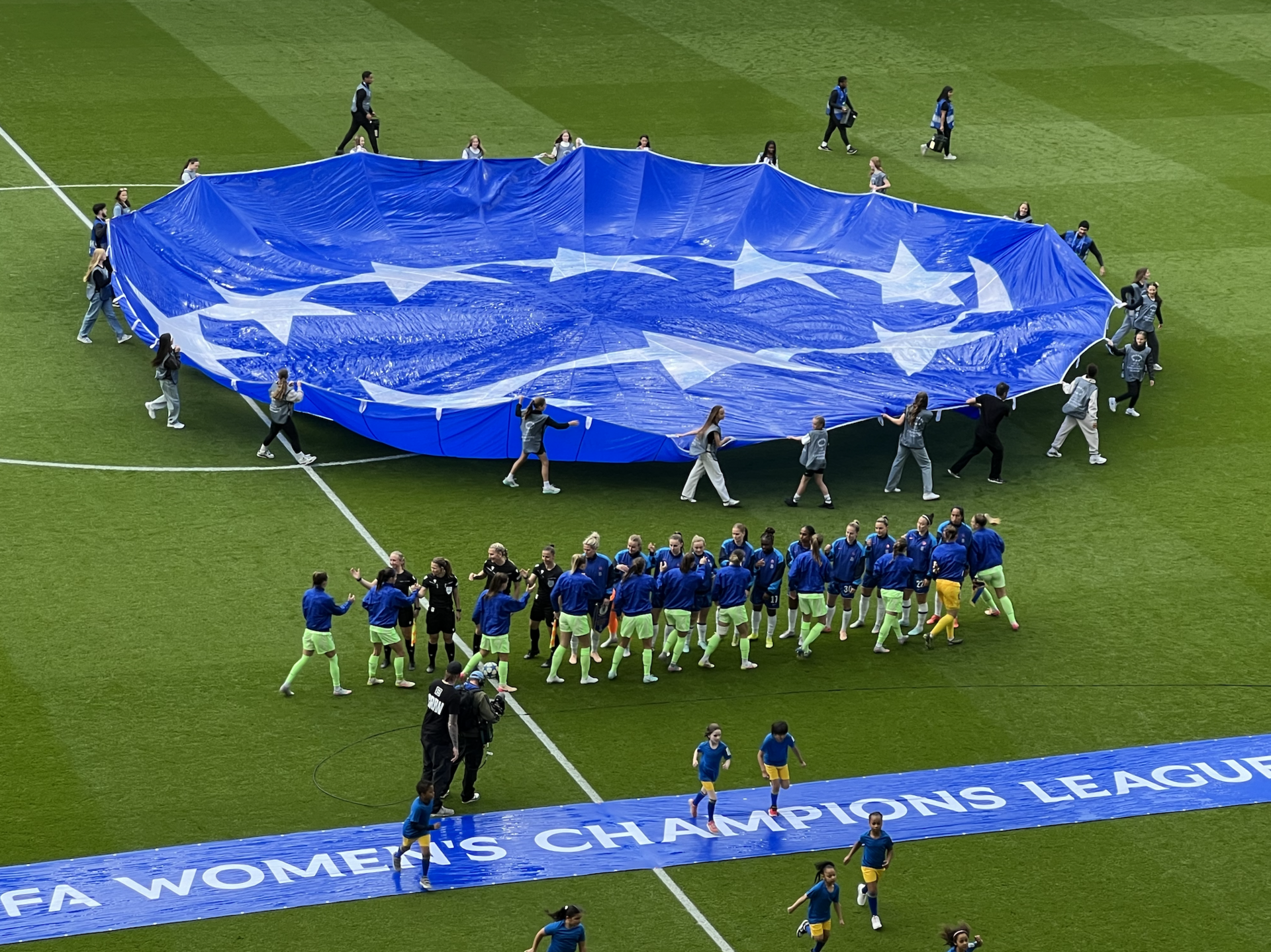 Chelsea at Stamford Bridge for the Champions League semi-final, London, 27 April 2025.