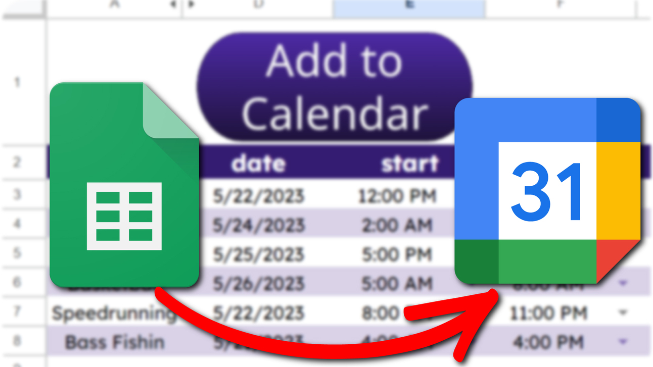 Sheets to Calendar Apps Script