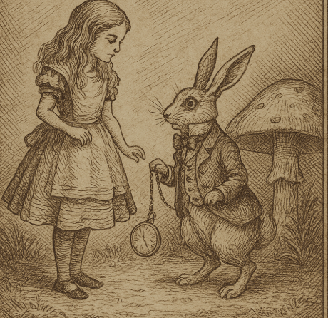 Victorian-era first edition of Alice's Adventures in Wonderland with whimsical illustrations
