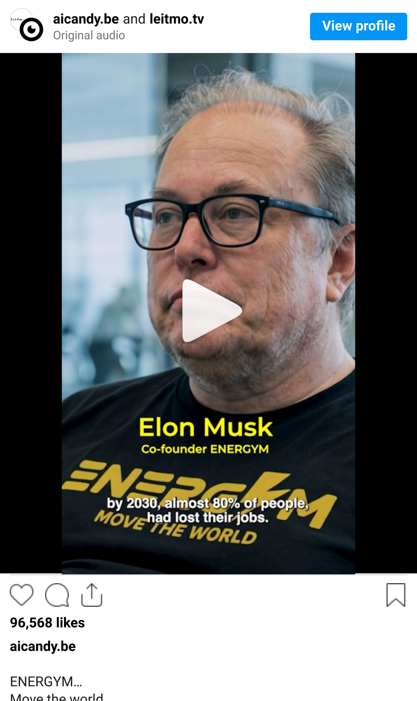 Instagram reel screenshot