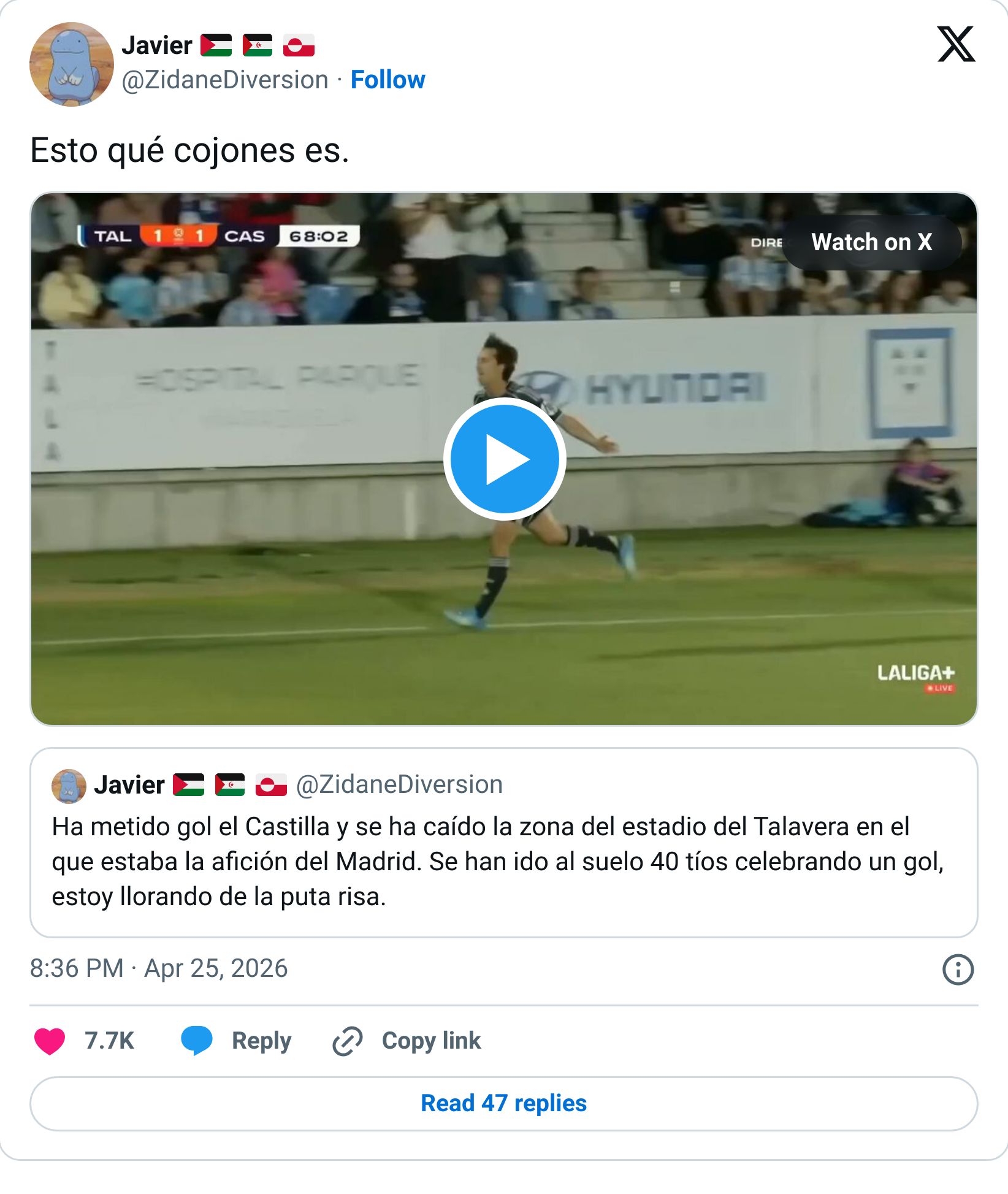 Tweet screenshot