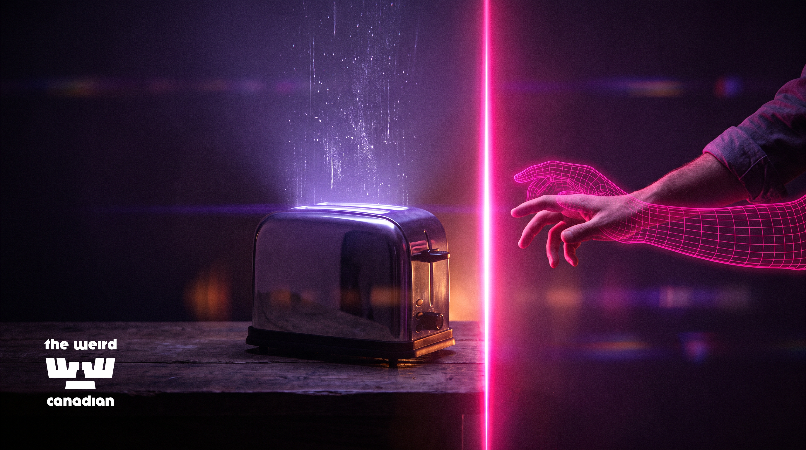 Newsletter artwork for "the toaster and the third arm"