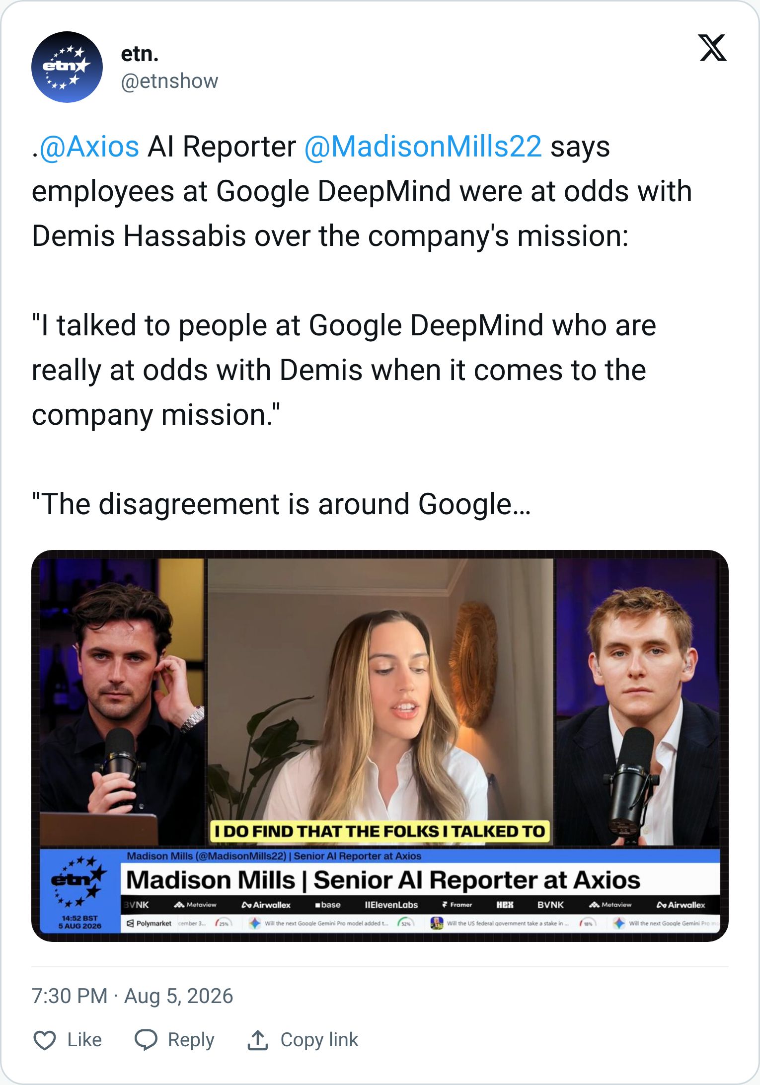 Tweet screenshot