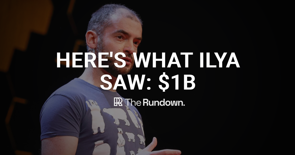 OpenAI co-founder raises $1B seed round