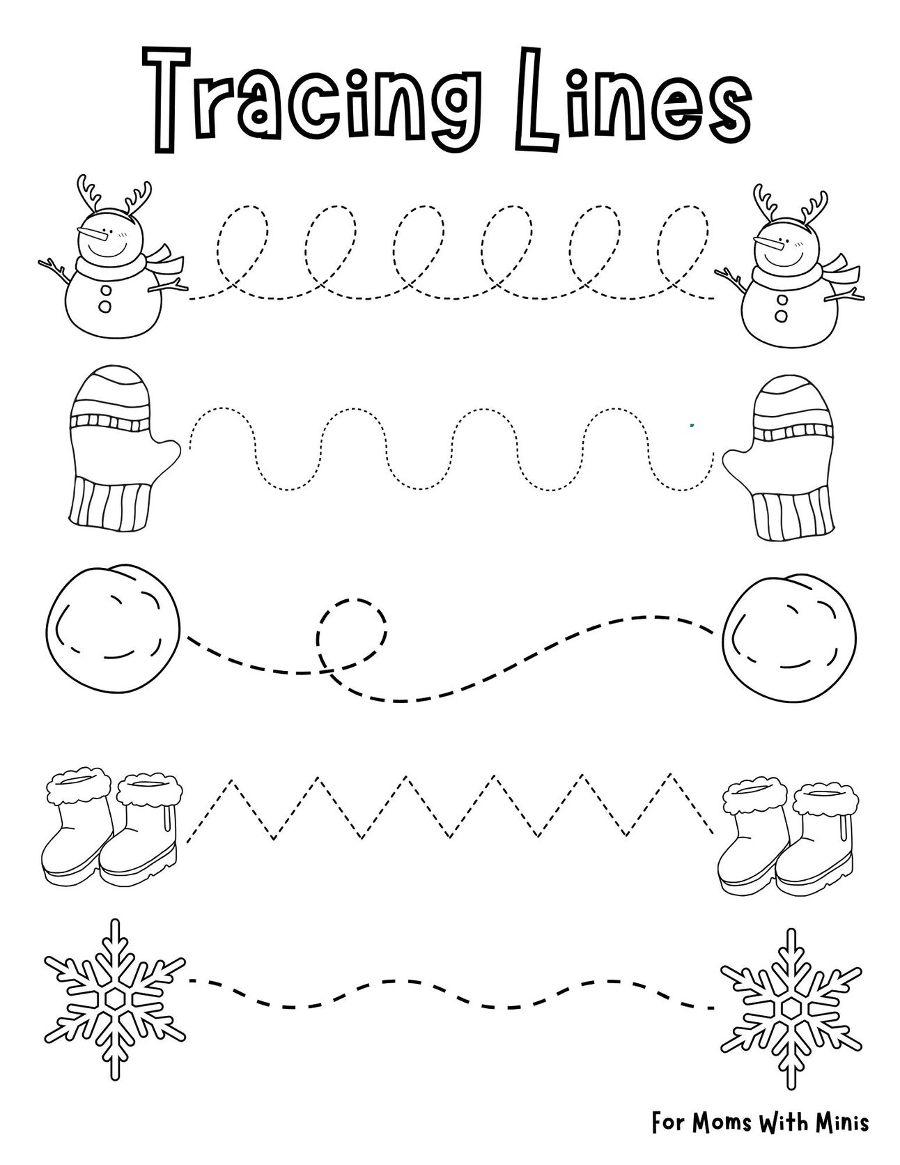 ⛄ Winter Snow Tracing Lines