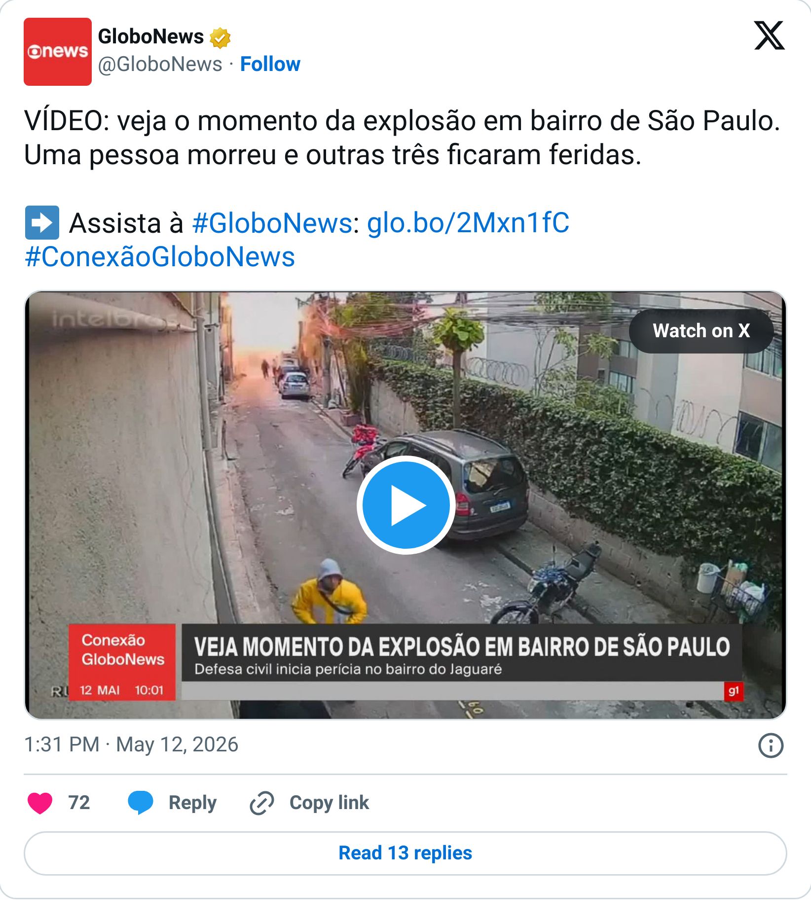 Tweet screenshot