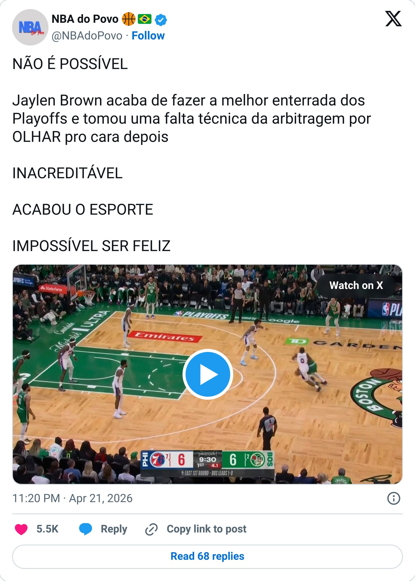 Tweet screenshot