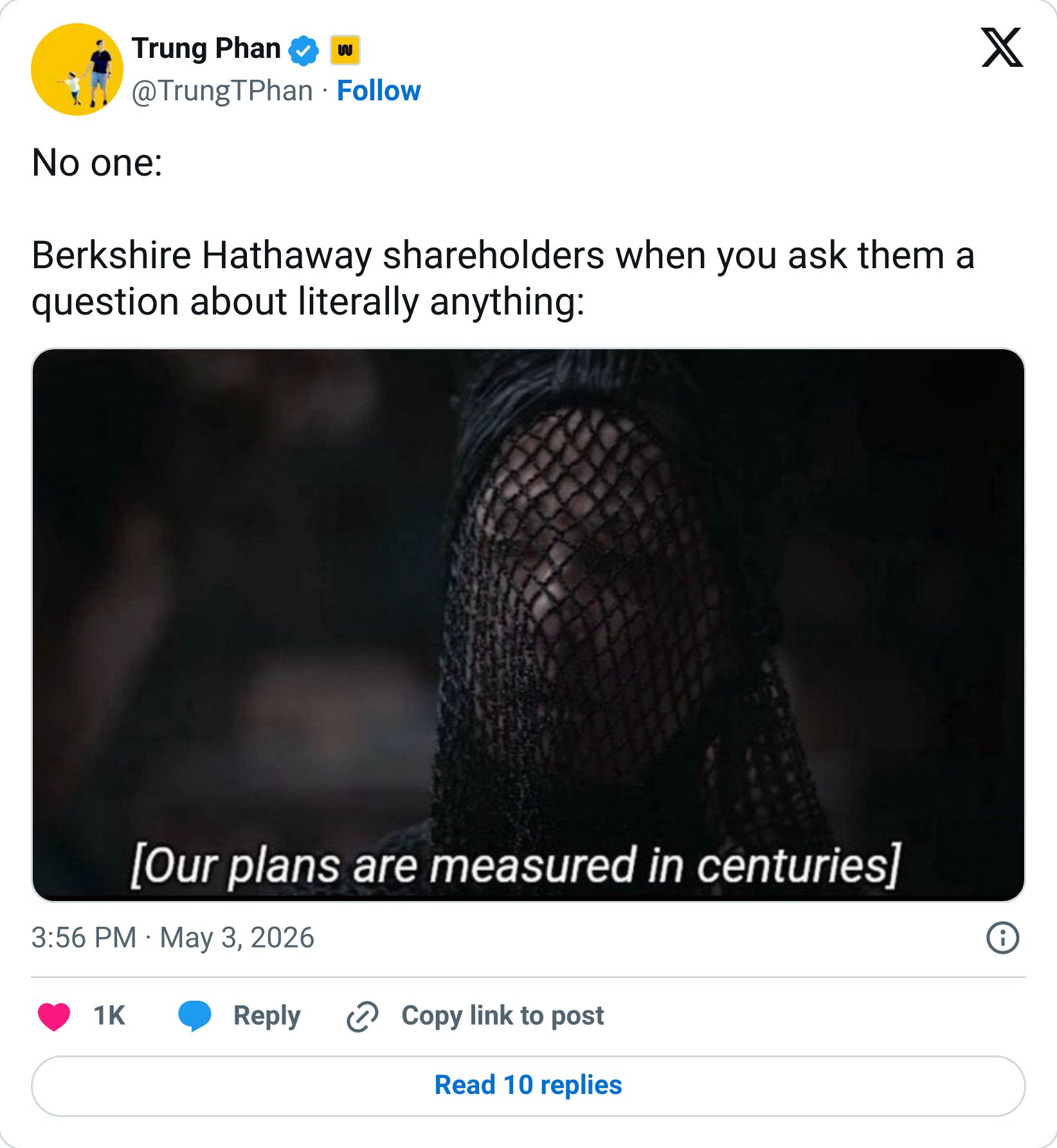 Tweet screenshot