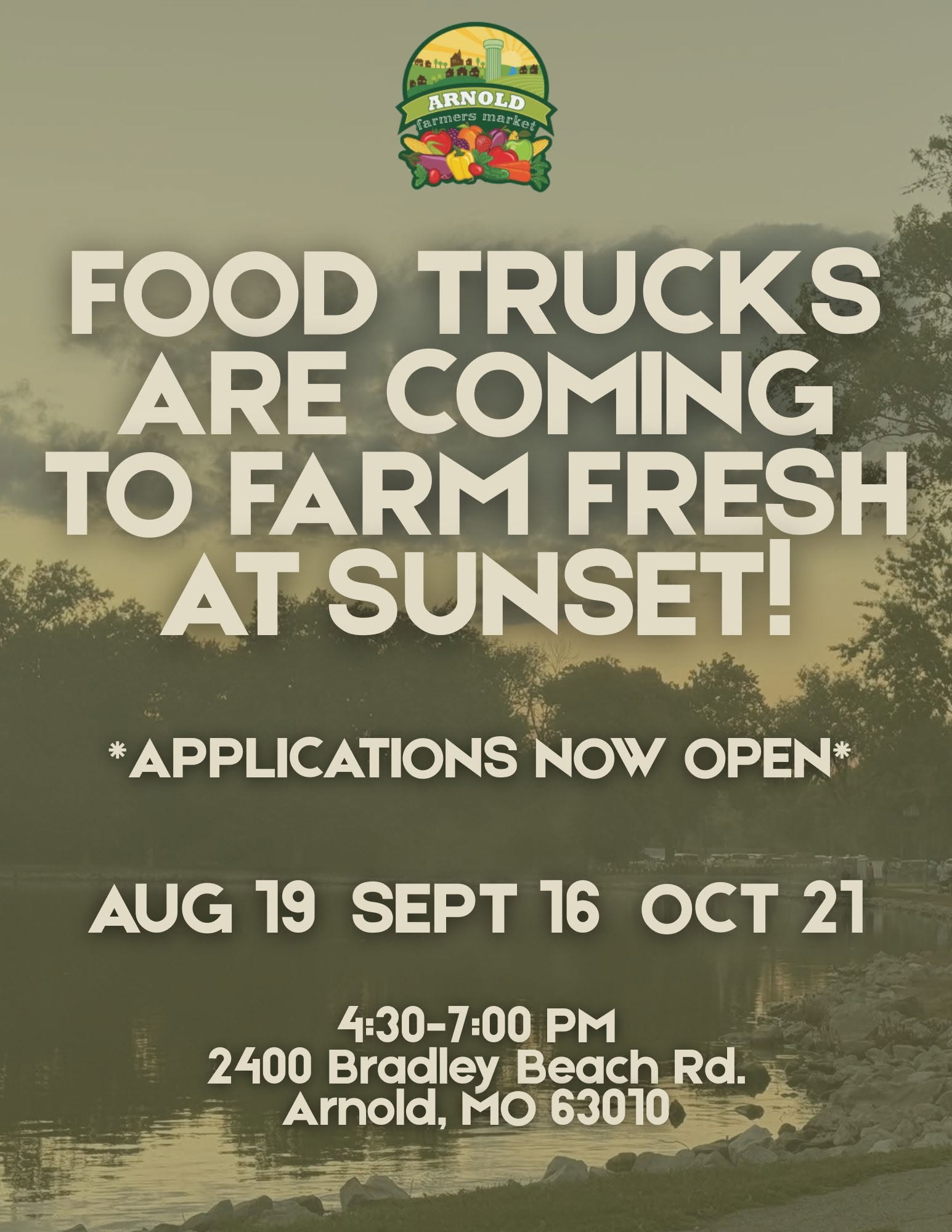 Food Truck Night August 19, September 16, and October 21