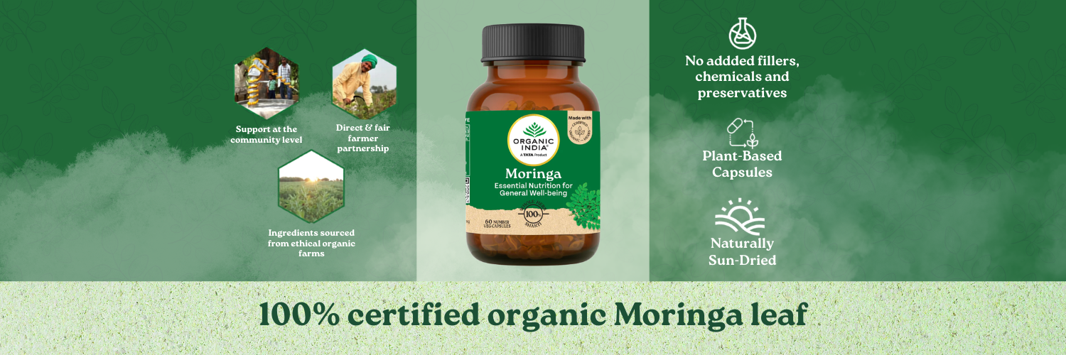 Organic India Moringa Capsules — hero product shot