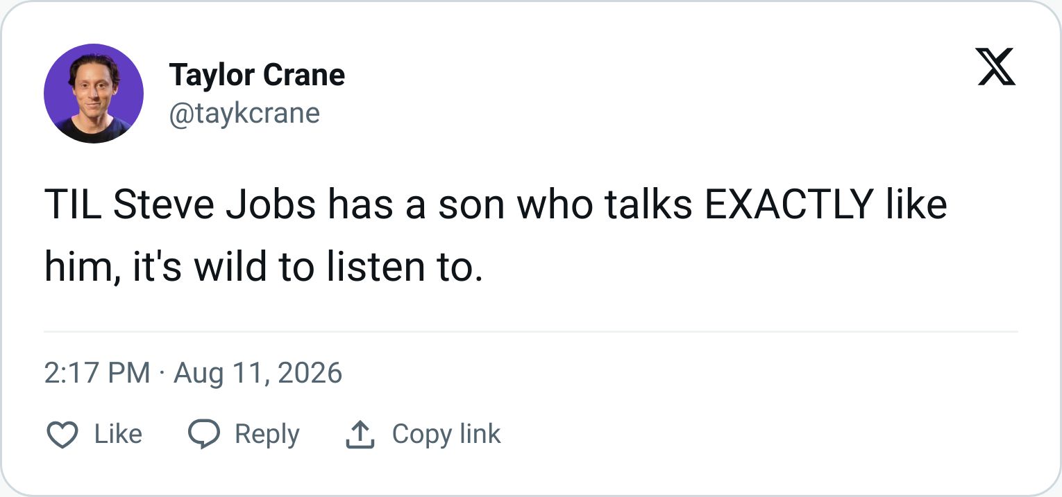 Tweet screenshot