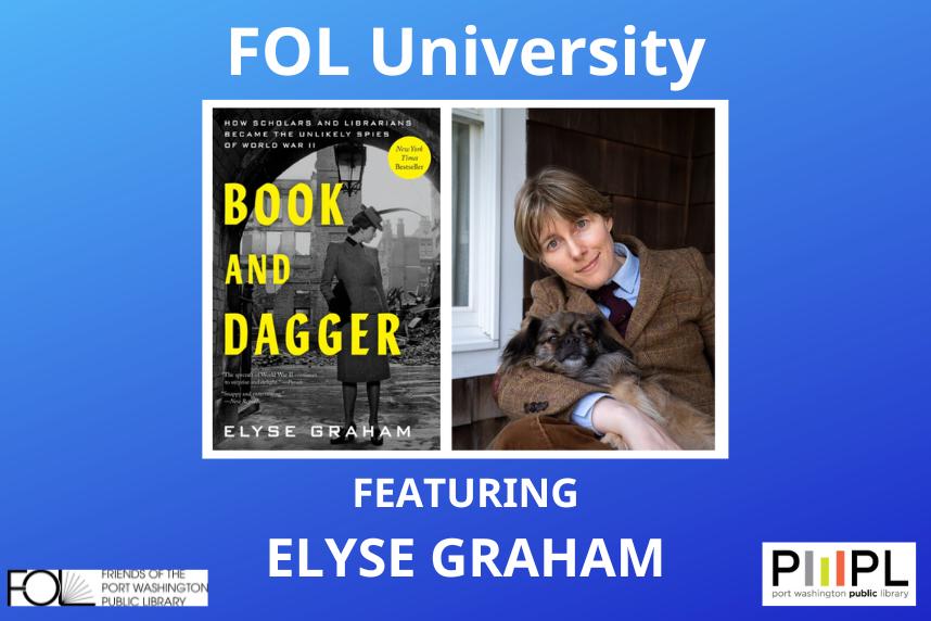 FOL University artwork featuring Elyse Graham and Book and Dagger