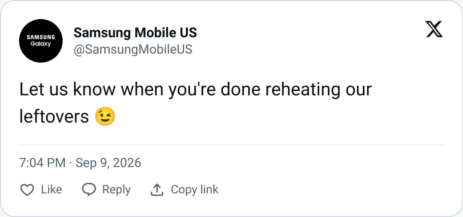 Tweet screenshot