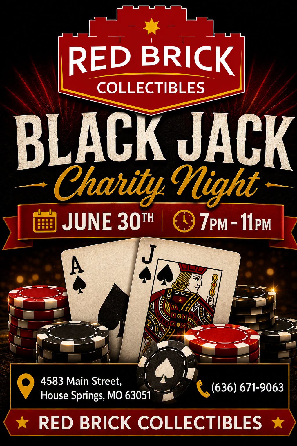 Black Jack Charity Night June 30th