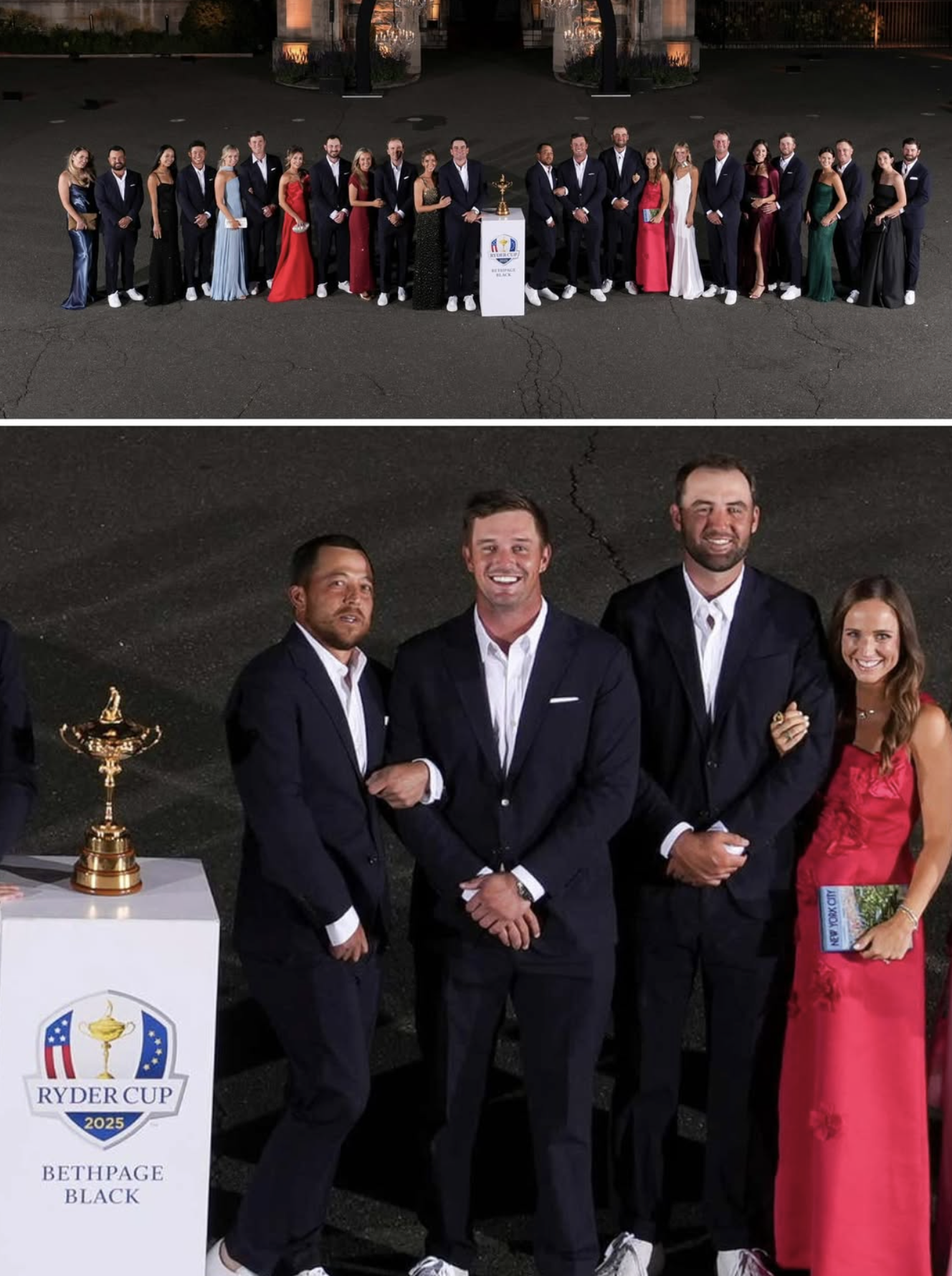 Bryson and Xander in Ryder Cup team photo
