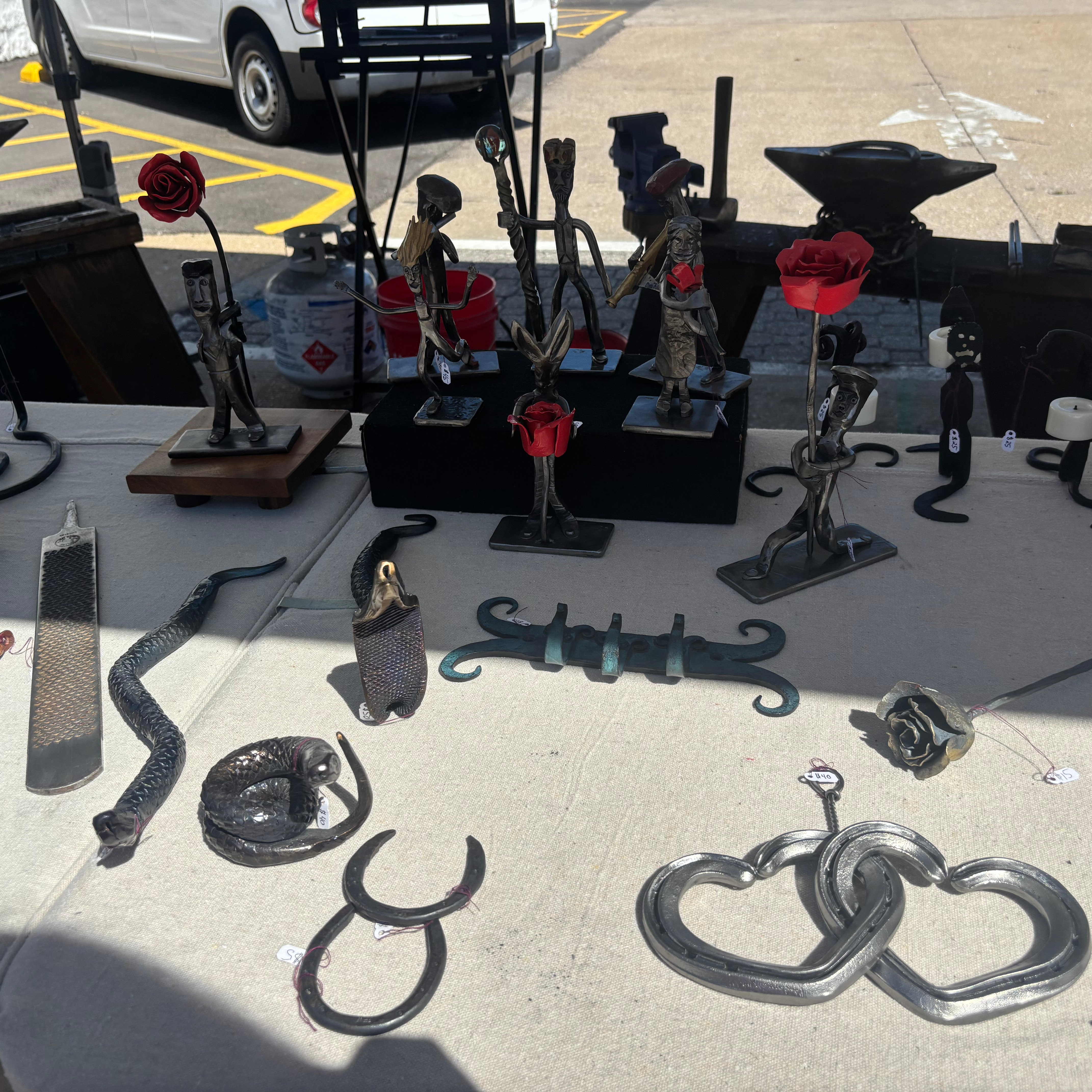 Blacksmithing demonstration during Twin City Days
