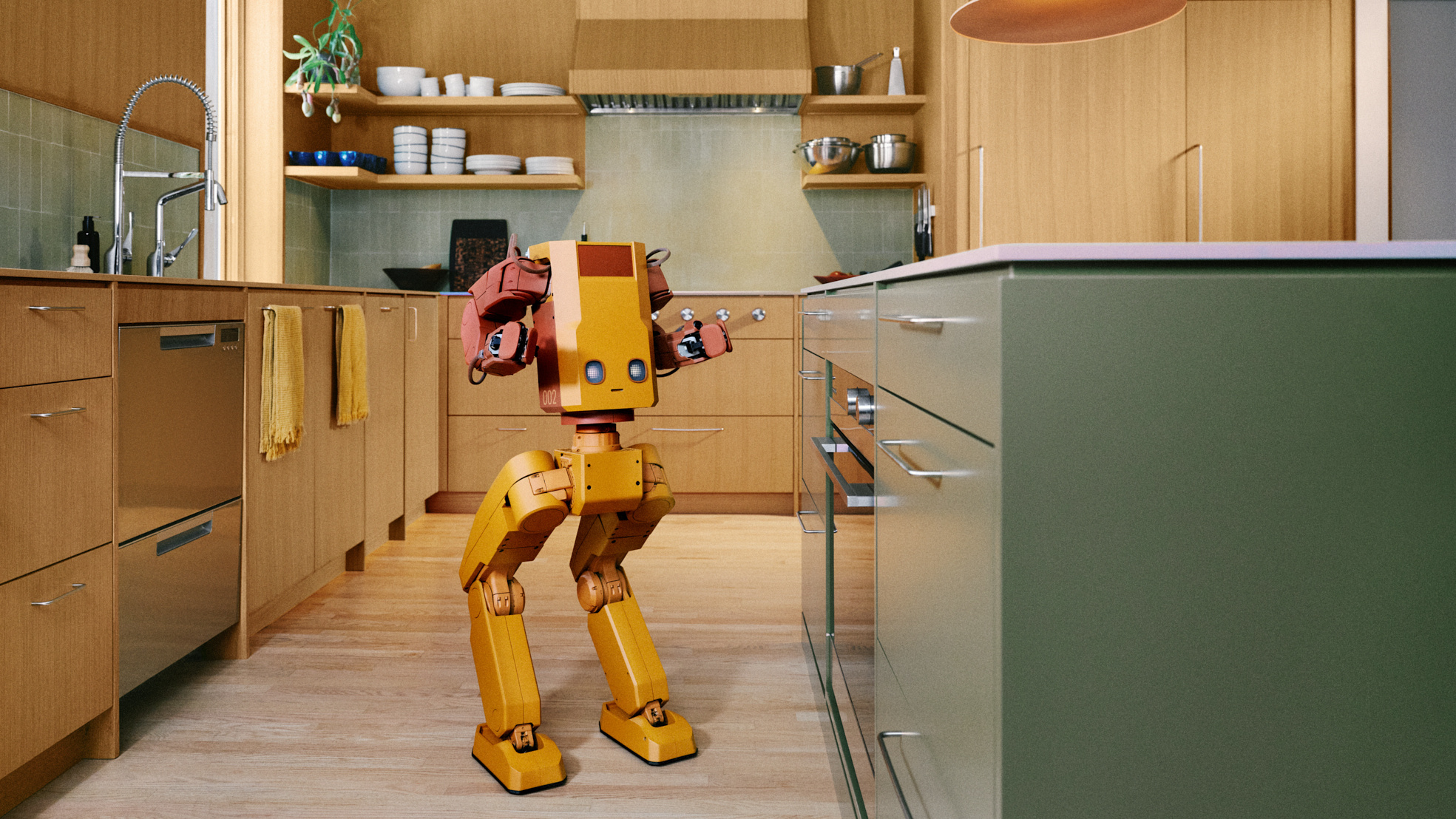 A robot butler with Pixar ambitions
