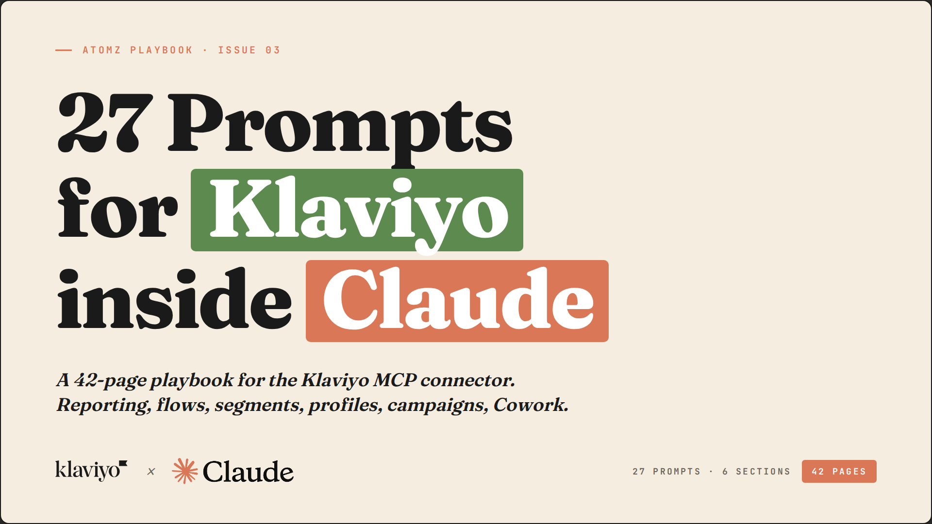 27 prompts for Klaviyo in Claude
