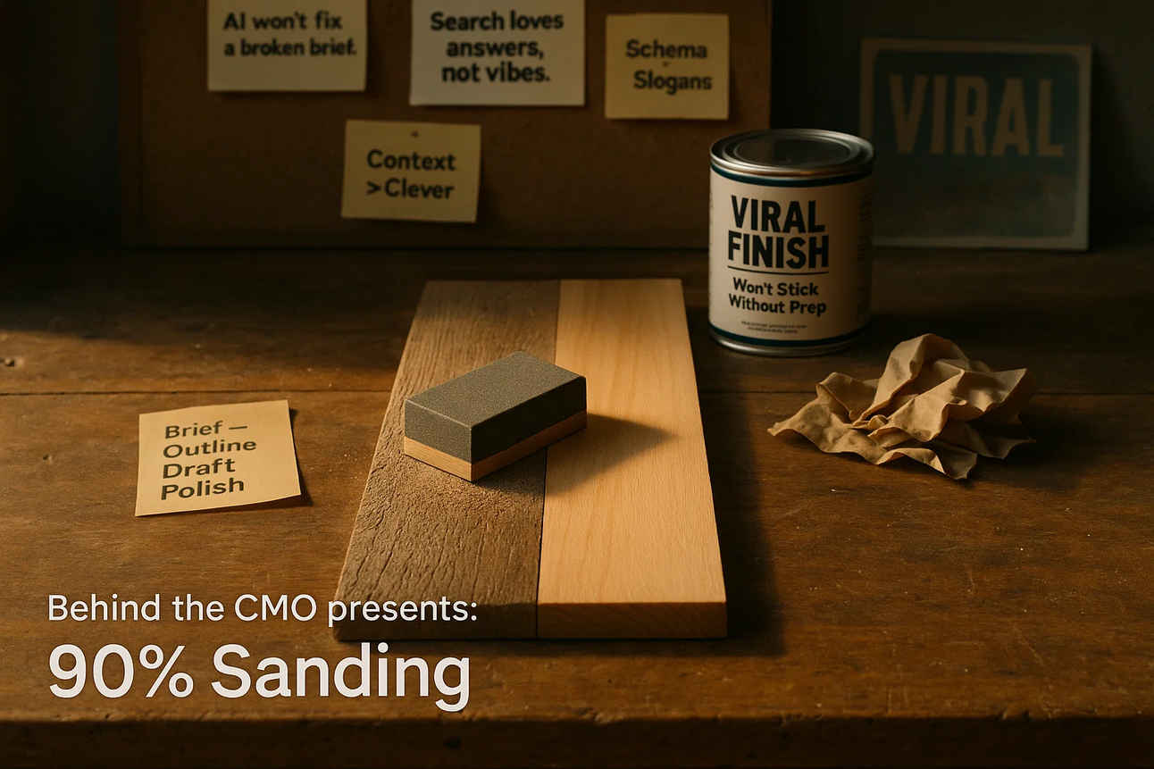 90% Sanding: Why Great Marketing Still Lives In the Boring Stuff