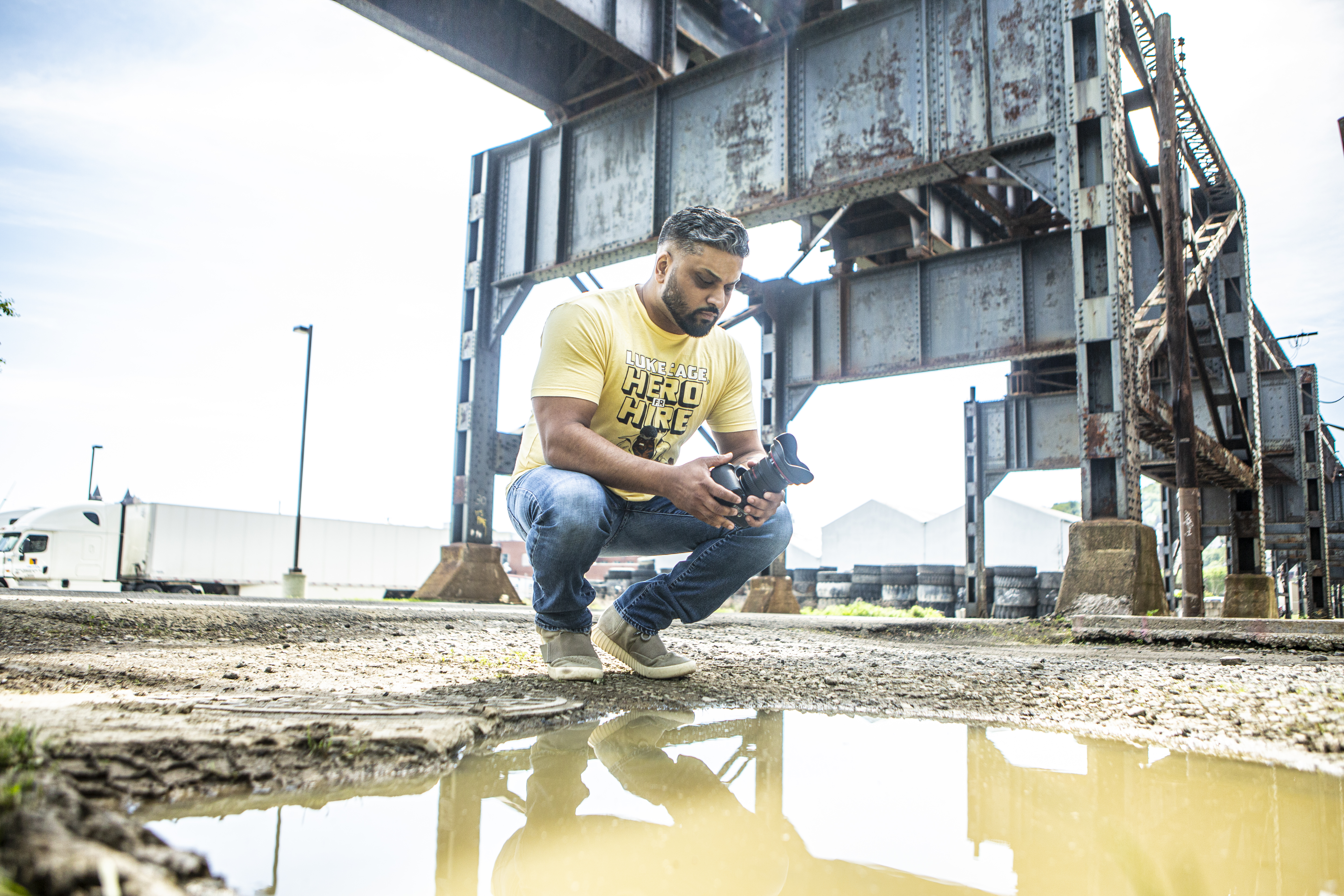 Ankur K. Garg working with a camera