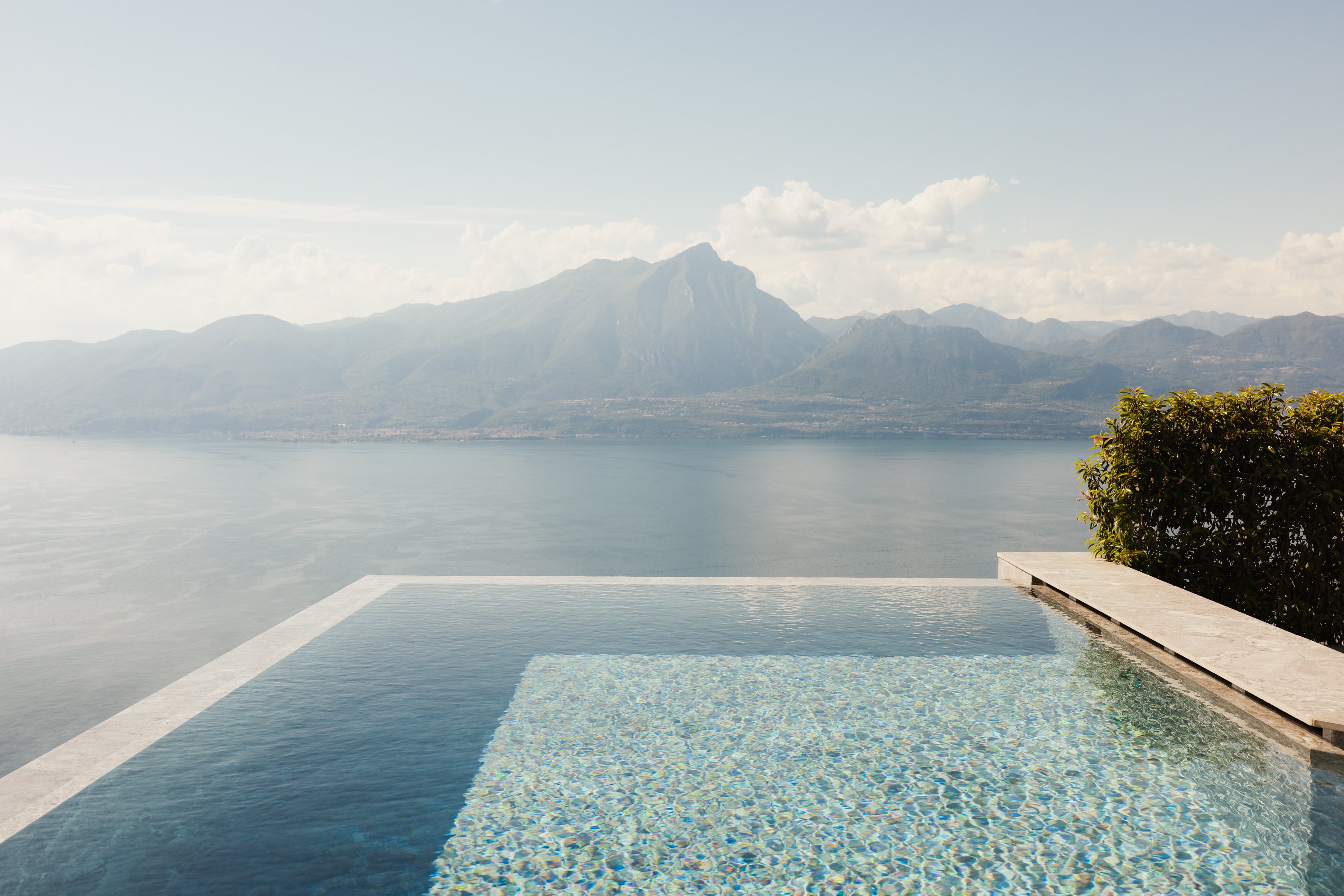 Infinity pool overlooking Lake Garda at Cape of Senses