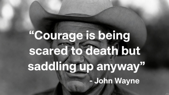 John Wayne on Saddling Up