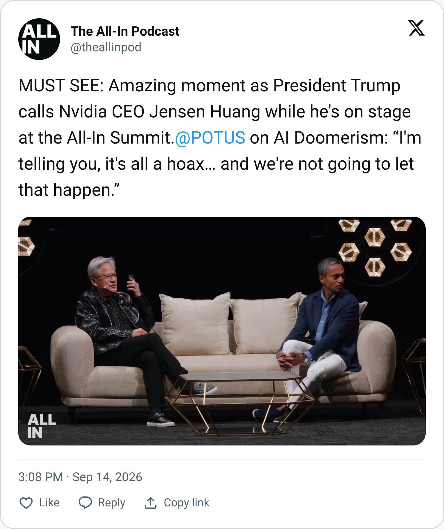 Tweet screenshot