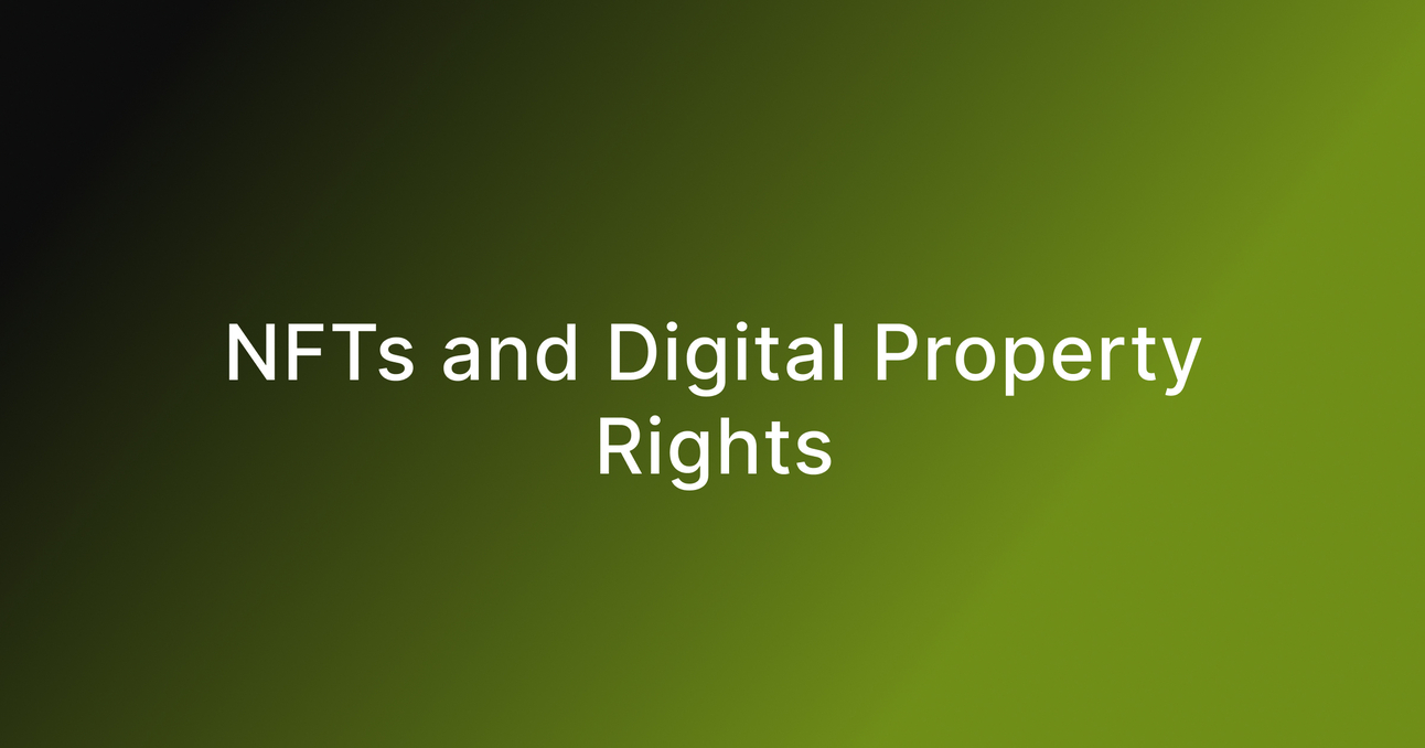 NFTs and Digital Property Rights