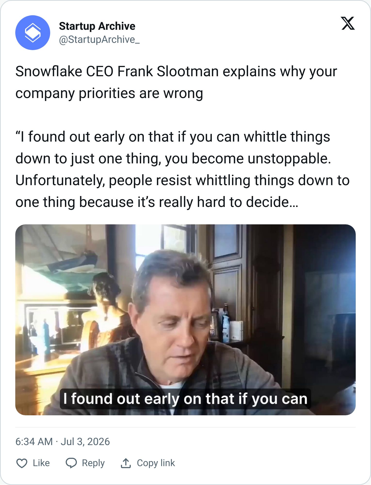 Tweet screenshot