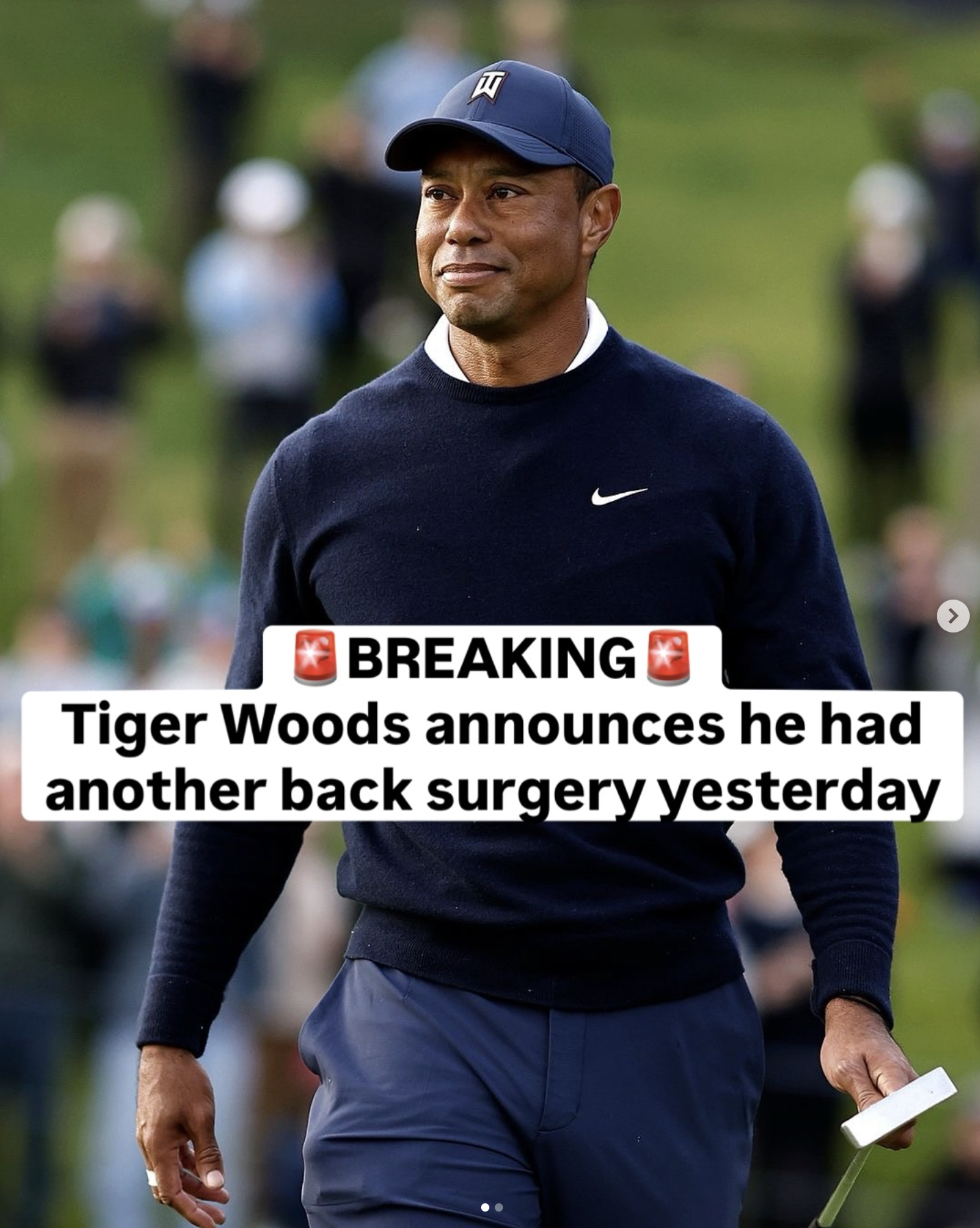Tiger Woods back surgery statement