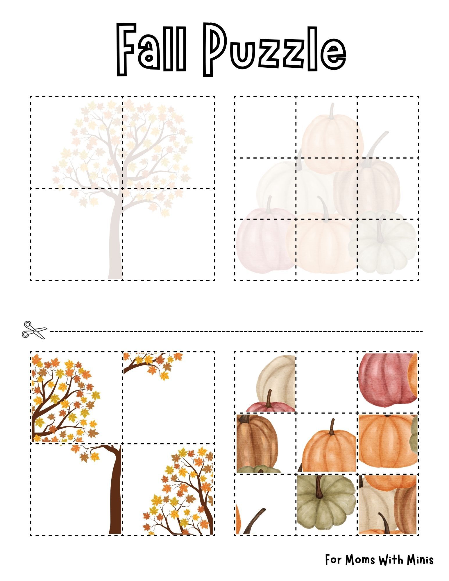 Fall Puzzle Worksheet