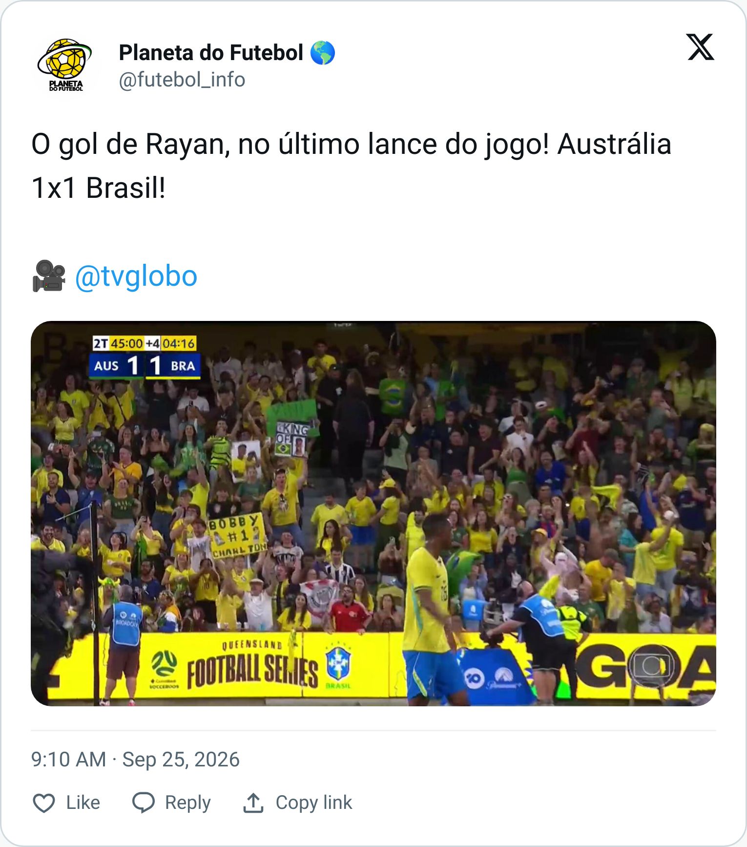 Tweet screenshot