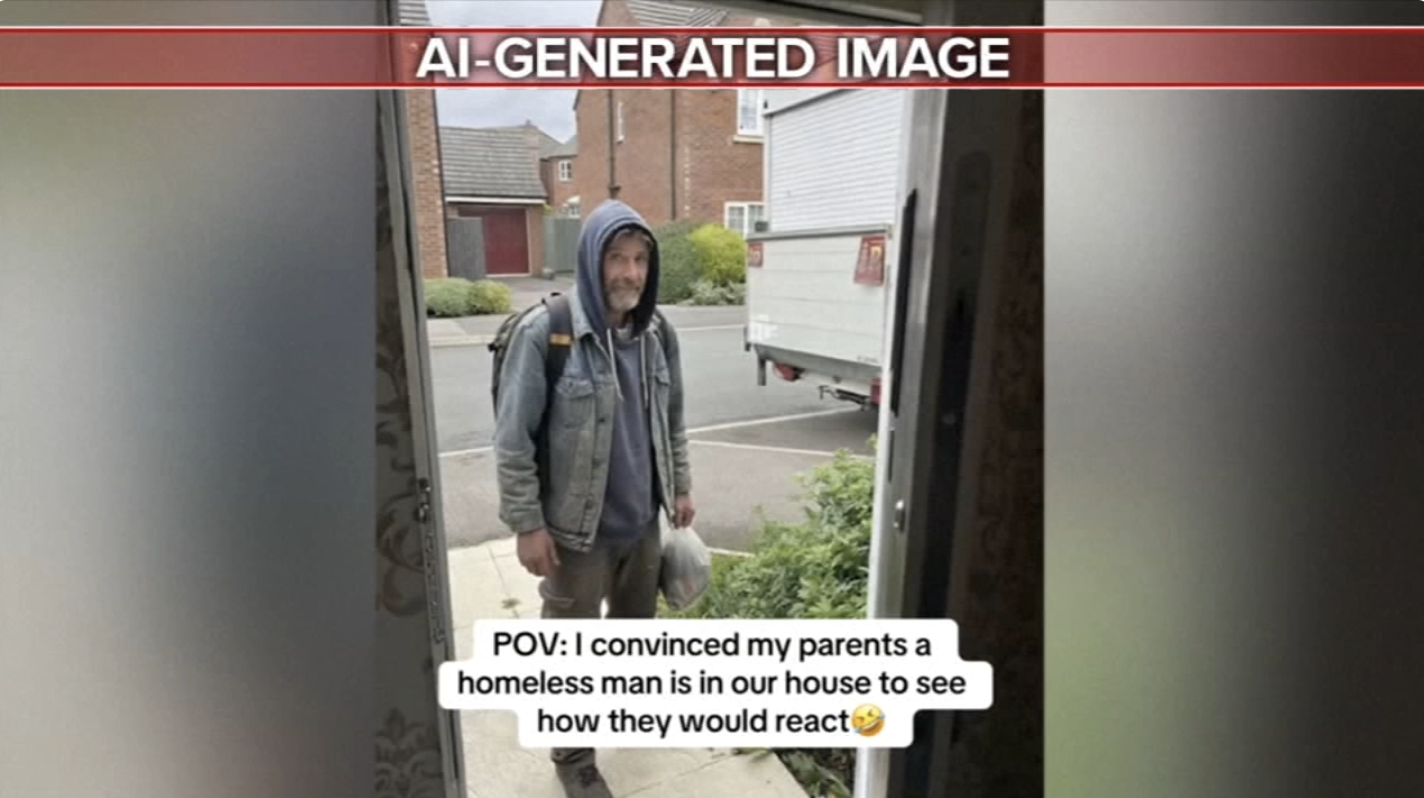 An unfamiliar man's likeness placed inside someone's home in a photo, a viral prank that has led to panicked 911 calls and real arrests