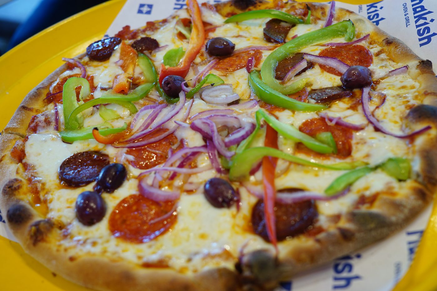 The Super Supreme Manakish flatbread at Manakish Oven and Grill in Walnut Creek.
