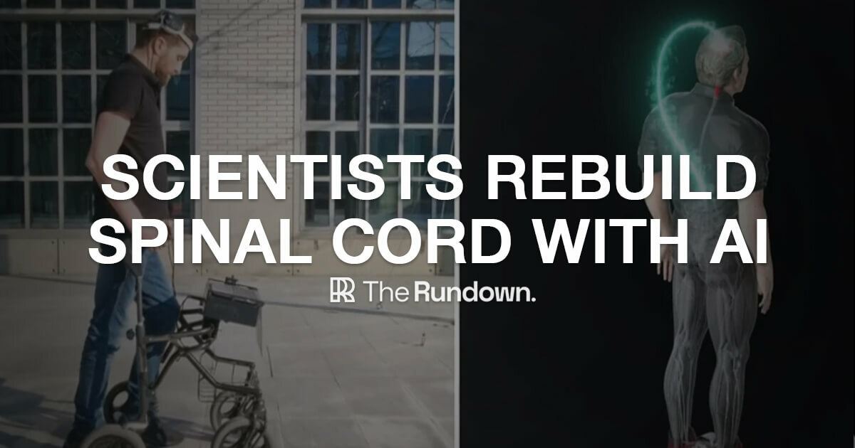🤖 Paralyzed man can walk again thanks to AI