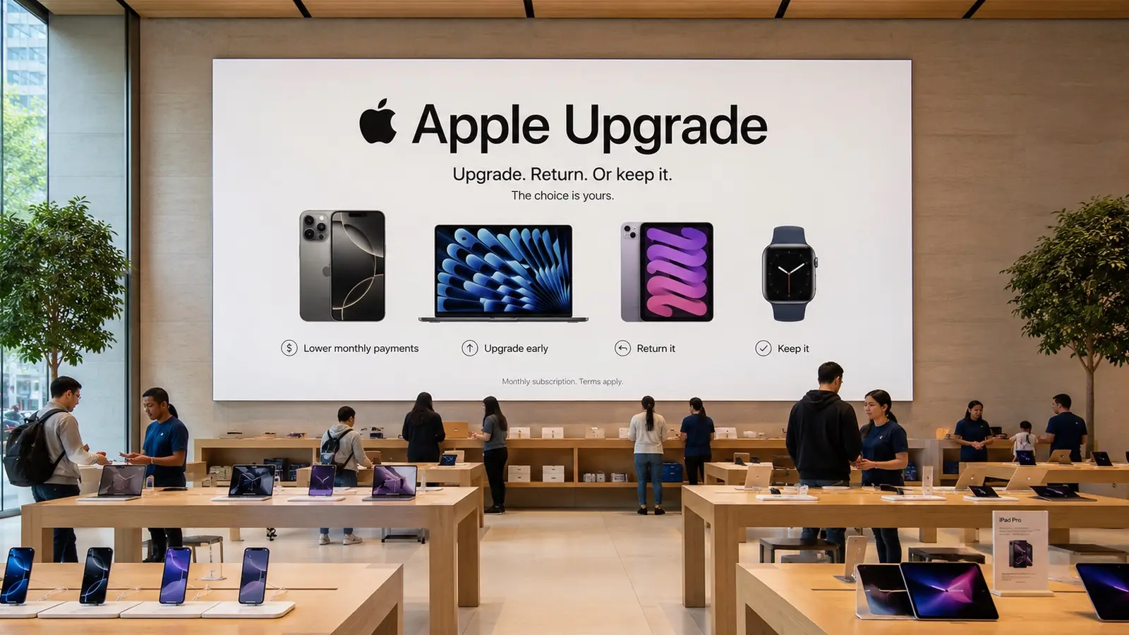 Niemals kommt es zu Apple.